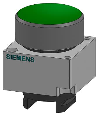 Плоская кнопка с фиксацией 3SB3500-0DA41, Siemens