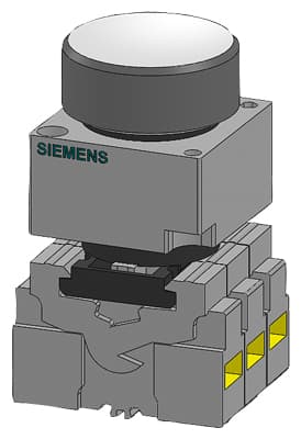 Круглая кнопка с подсветкой Siemens 3SB3247-0AA31