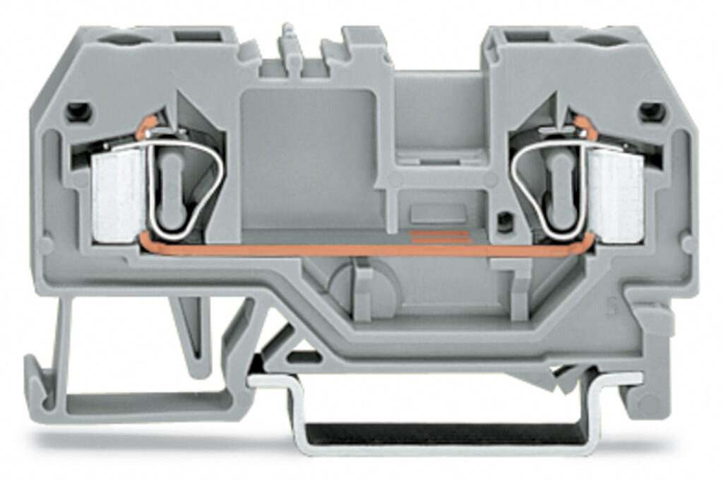 281-901 Клемма пружинная 2-х проходная 32А/0.08-4mm2/Серый