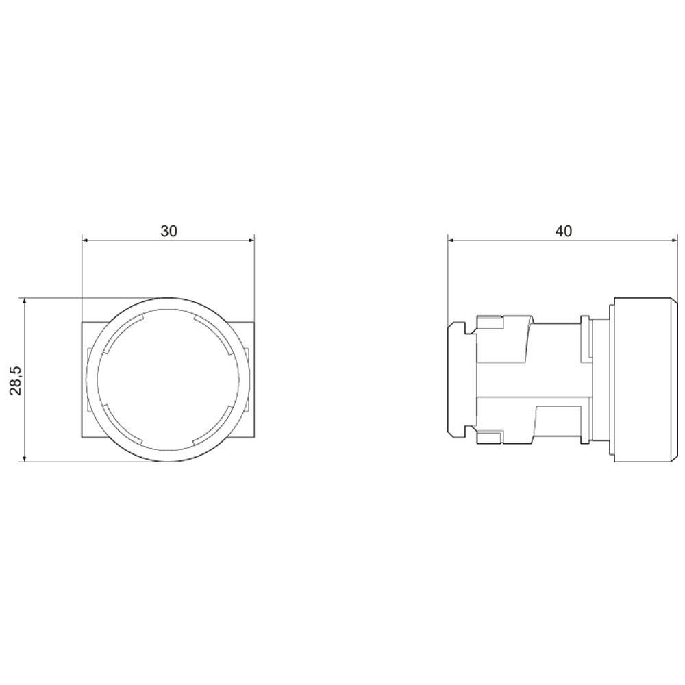 Исполнительный элемент кнопки 3SB3501-0AA41 Siemens