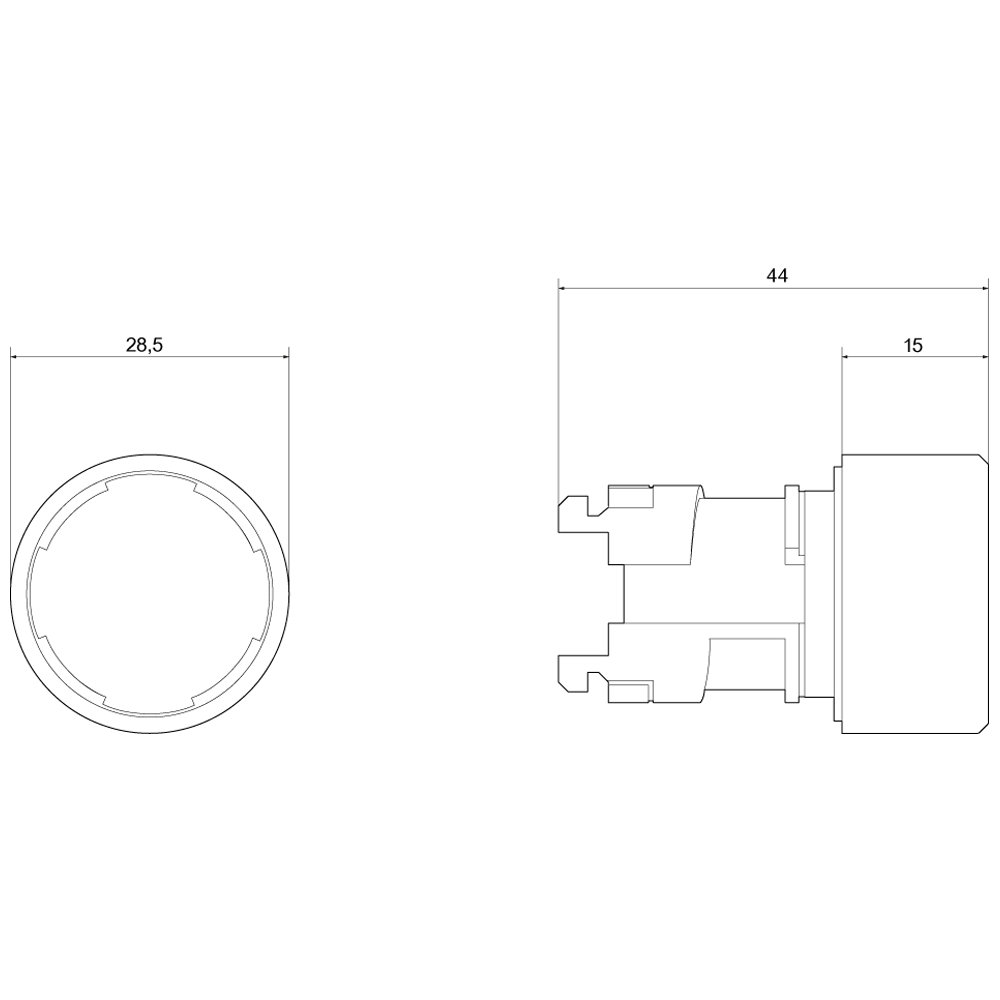 Кнопочный исполнительный элемент 3SB3500-0AA32 Siemens