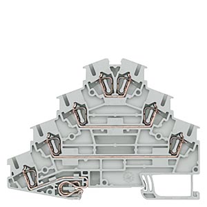 КЛЕММА ЧЕТЫРЕХРЯДНАЯ МОТОРНАЯ, ПРУЖИННОЕ ПОДСОЕДИНЕНИЕ: 0.08 - 2.5 MM2, ШИРИНА: 5.2 MM, СЕРАЯ