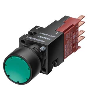 КОМПЛЕКТНОЕ УСТРОЙСТВО 16MM С ПОДСВЕТКОЙ КНОПКА ПЛОСКАЯ ЗЕЛЕНАЯ, 1НO