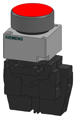 Круглая кнопка с подсветкой 3SB3647-0AA21 Siemens 3SB3647-0AA21