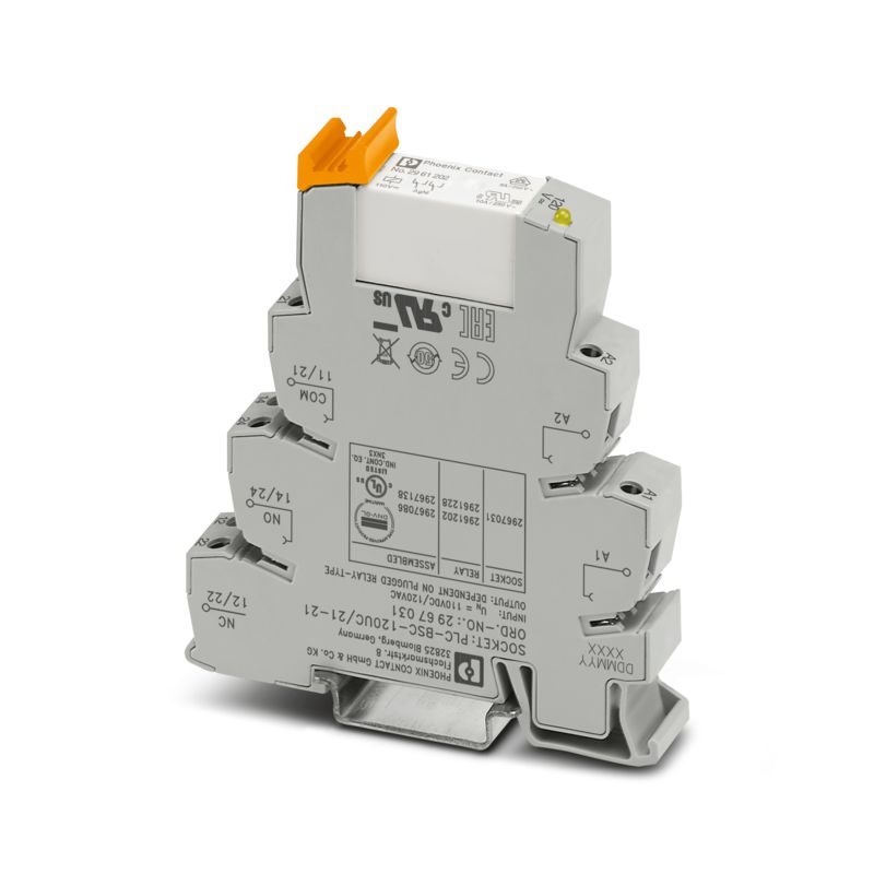 PLC-RSC-120UC/21-21 Интерфейсный блок PLC на монтажную рейку NS 35/7,5 120VAC/110VDC,