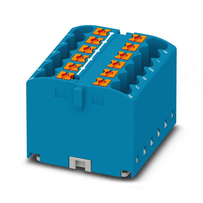 PTFIX 12X2.5 BU Распределительный блок 12 точек подключе-ния/24A/450VAC/2.5mm2/синий