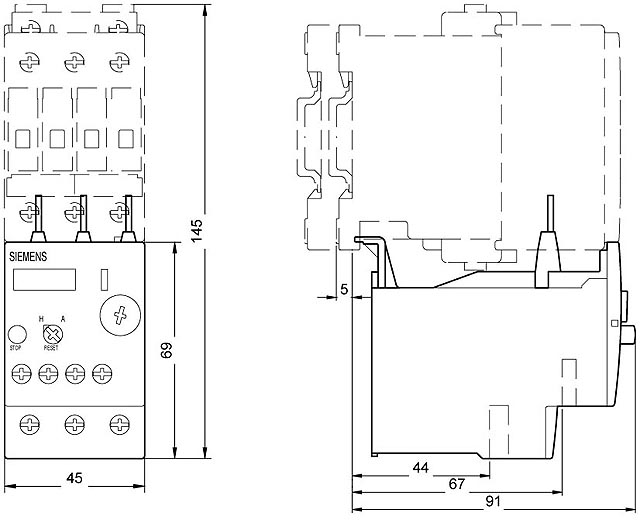 Реле перегрузки Siemens 3RB1026-1NB0