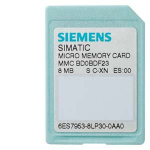 SIMATIC S7, МИКРО КАРТА ПАМЯТИ (MMC) ДЛЯ CPU S7-300/ IM151-7CPU/ BM 147 CPU: 3.3 В NFLASH, 2 МБАЙТ