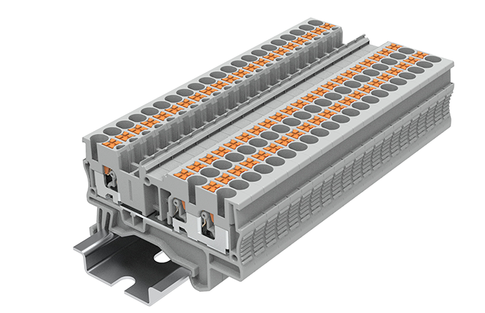 Трёхпроводная клемма push-in TP2.5-3-GY SUPU