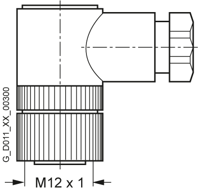 Угловой кабельный разъём M12, Siemens 3RX8000-0CC55